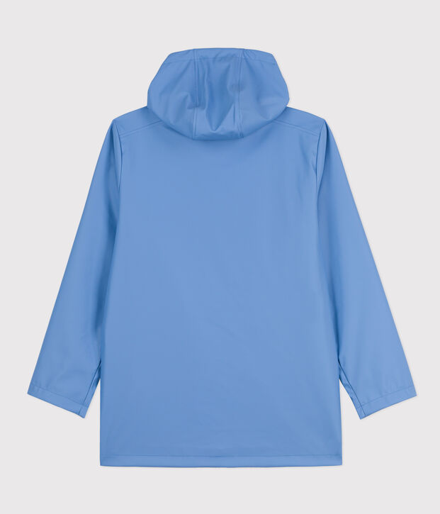 Ic&oacute;nico impermeable encerado fabricado con materiales reciclados azul