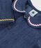 Blusa lisa de manga larga de tejido denim para beb&eacute; azul