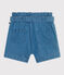 Pantalón corto de tejido vaquero ligero para niña azul DENIM CLAIR