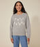 Sudadera de felpa para mujer gris CHATON CHINE