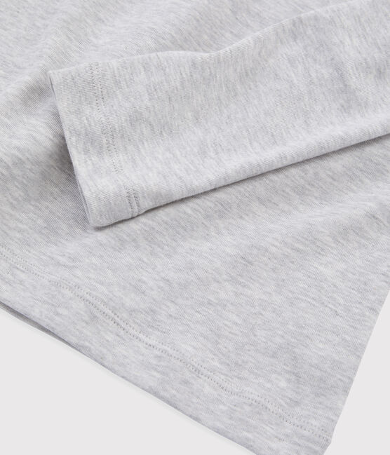 Camiseta de cuello redondo emblemática de algodón de mujer gris BELUGA CHINE