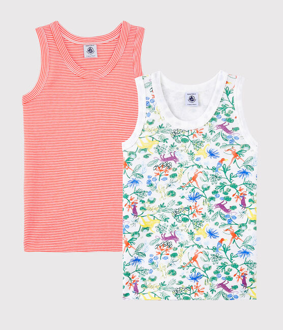 Lote de 2 camisetas de tirantes con estampado de jungla de niño variante 1
