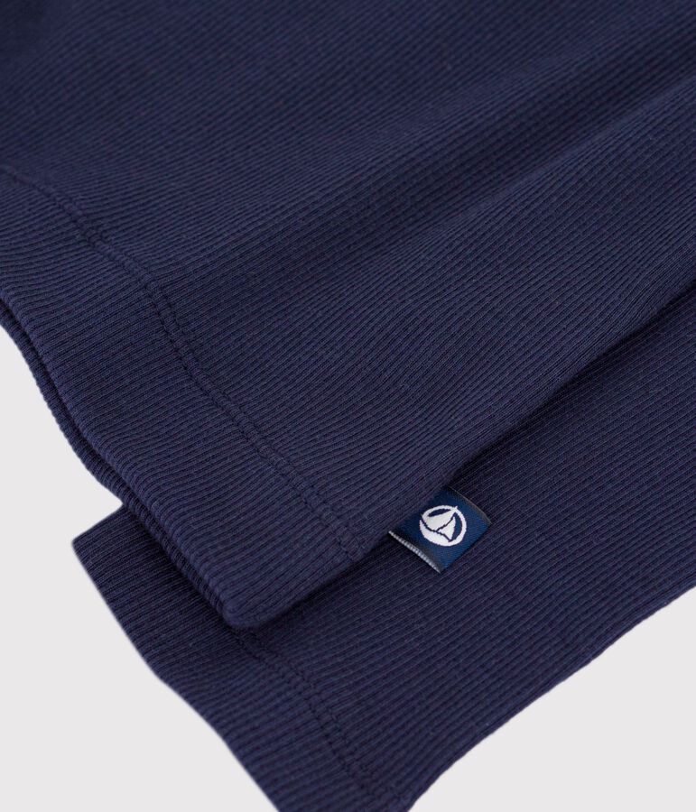 C&aacute;rdigan de algod&oacute;n liso para mujer azul