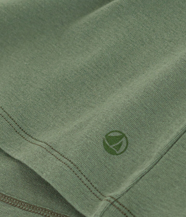 Camiseta L'ICONIQUE de algod&oacute;n con cuello redondo para mujer verde CROCO