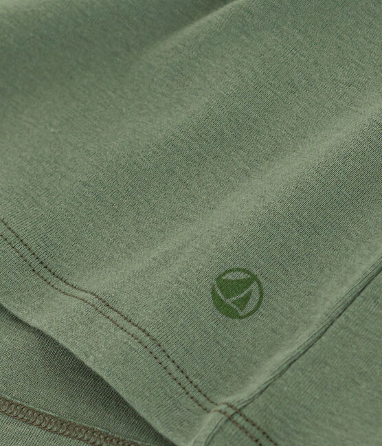Camiseta L'ICONIQUE de algodón con cuello redondo para mujer verde CROCO