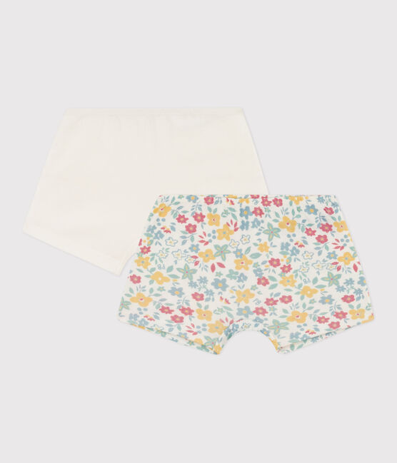 Juego de 2 culottes de algodón con flores para niña variante 1