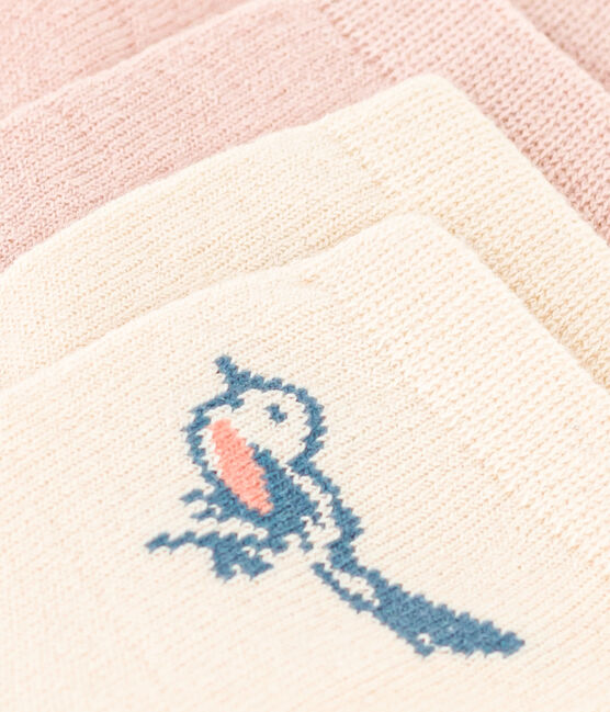 Juego de 2 pares de calcetines con pájaro para bebé variante 1