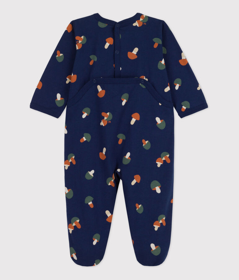 Pelele de punto de doble cara con motivo de seta para beb&eacute; azul/multicolor