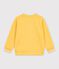 Sudadera infantil lisa de algod&oacute;n amarillo