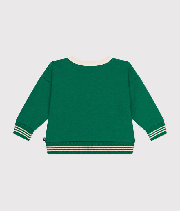 Sudadera de felpa para beb&eacute; verde