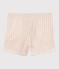 Pantalón corto de punto de niña rosa MINOIS/blanco MARSHMALLOW