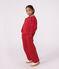 Pantal&oacute;n infantil de jogging wide leg de algod&oacute;n rojo