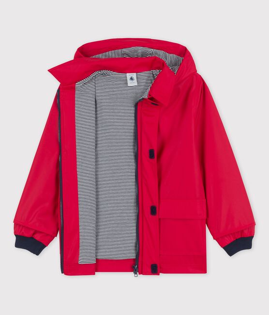 CHUBASQUERO ICÓNICO RECICLADO DE NIÑA/NIÑO rojo TERKUIT