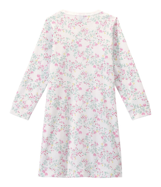 Camisón de manga larga estampado para niña blanco ECUME/blanco MULTICO
