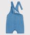 Peto corto de tejido vaquero ligero ecológico de bebé azul DENIM CLAIR