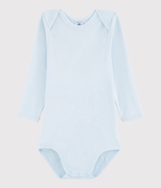 Bodi de manga larga de bebé niña/niño azul FRAICHEUR