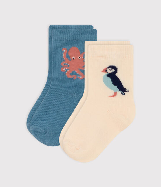 Juego de 2 pares de calcetines de punto de algodón para bebé variante 1