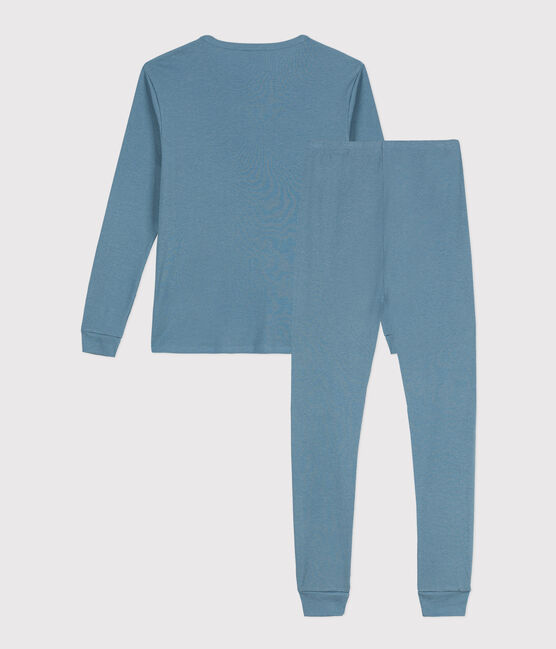 Pijama de algodón y lyocell de mujer azul ROVER