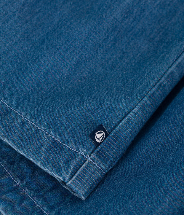 Vestido vaquero ligero sin mangas para beb&eacute; azul