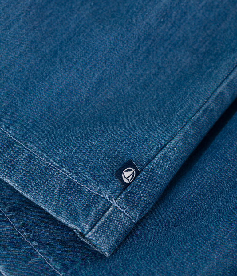 Vestido vaquero ligero sin mangas para beb&eacute; azul