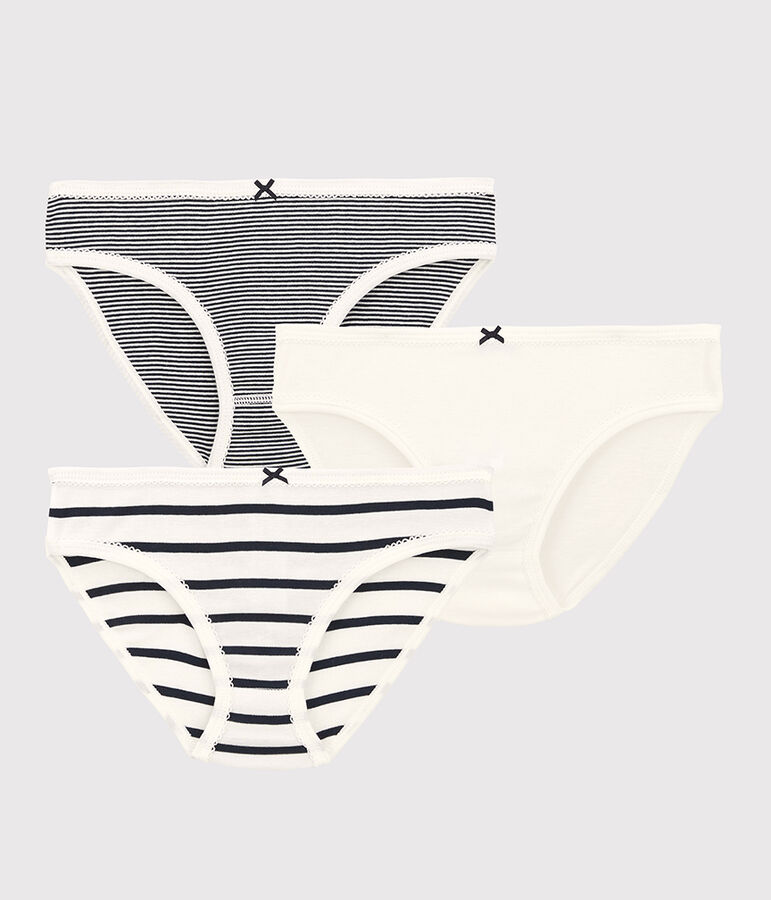 Lote de 3 braguitas de rayas de chica multicolor