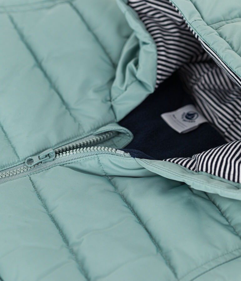 Abrigo con forro polar de beb&eacute; verde