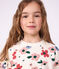 Sudadera infantil de algod&oacute;n con estampado de flores crudo/multicolor