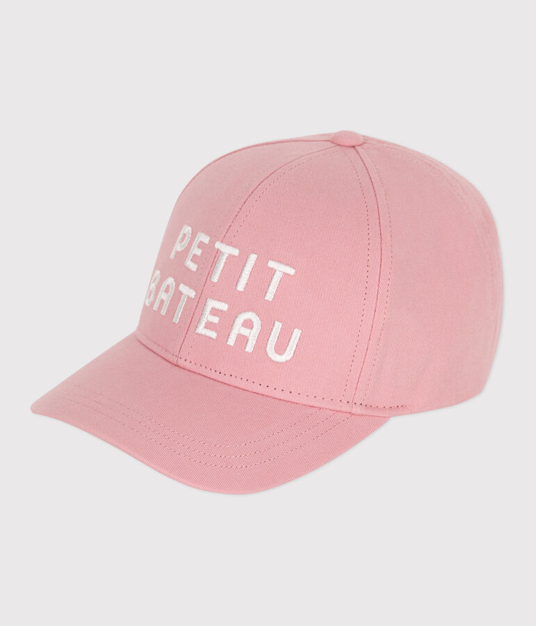 Gorra infantil barca de algod&oacute;n rosa para ni&ntilde;a rosa