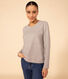 Camiseta LA RECTA de algodón con cuello redondo para mujer