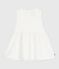 Vestido blanco de algodón sin mangas con bordado inglés para bebé blanco MARSHMALLOW