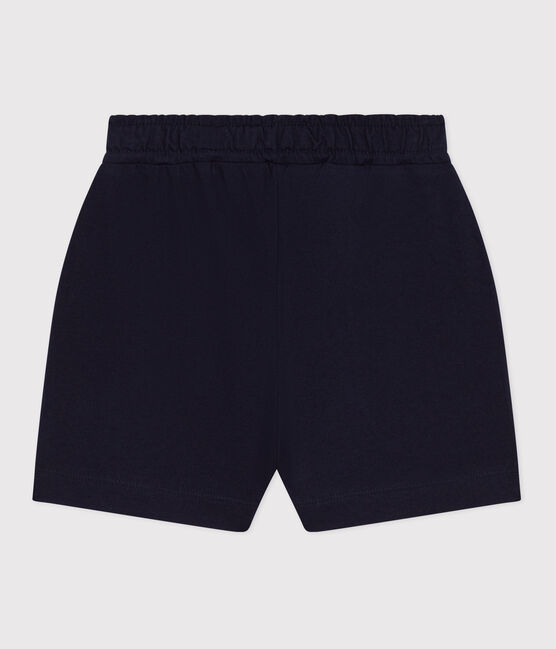 Shorts infantiles de algodón liso azul SMOKING