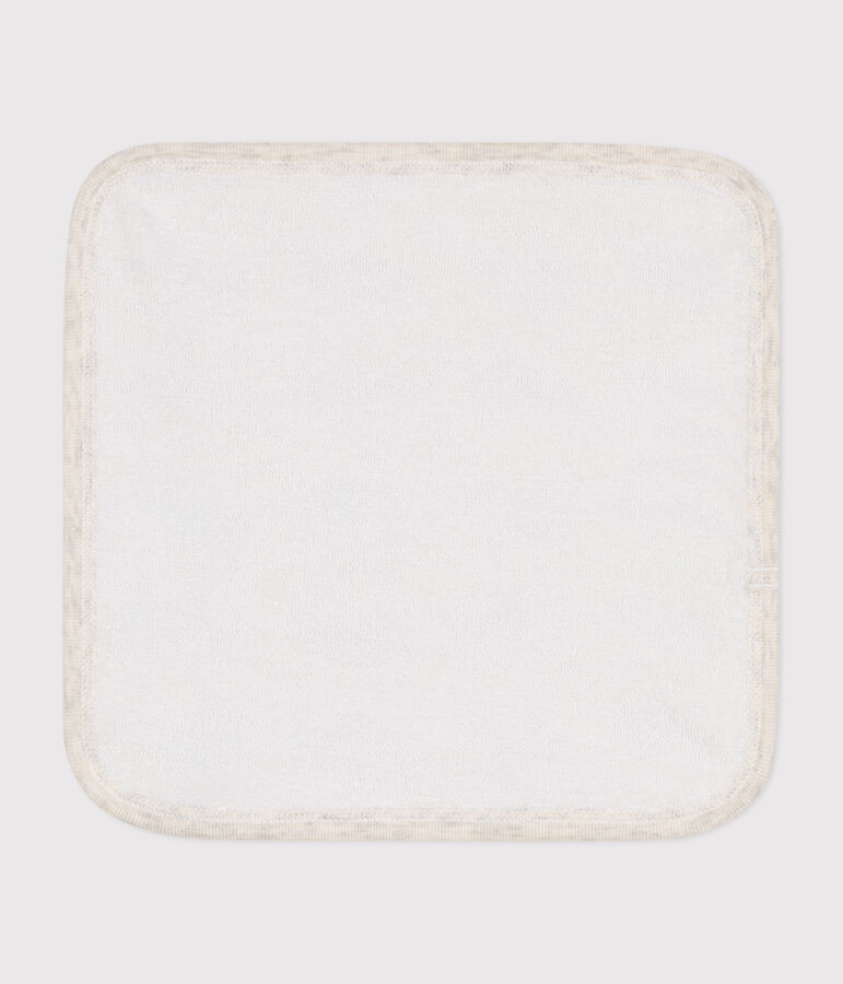 Toallita de algod&oacute;n y rizo con estampado de ballenas para beb&eacute; beige MONTELIMAR/azul MEDIEVAL