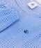 Pijama infantil corto de algod&oacute;n a rayas azul/blanco