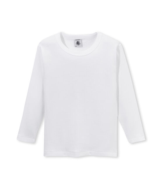 Camiseta de niño de manga larga blanco Lait