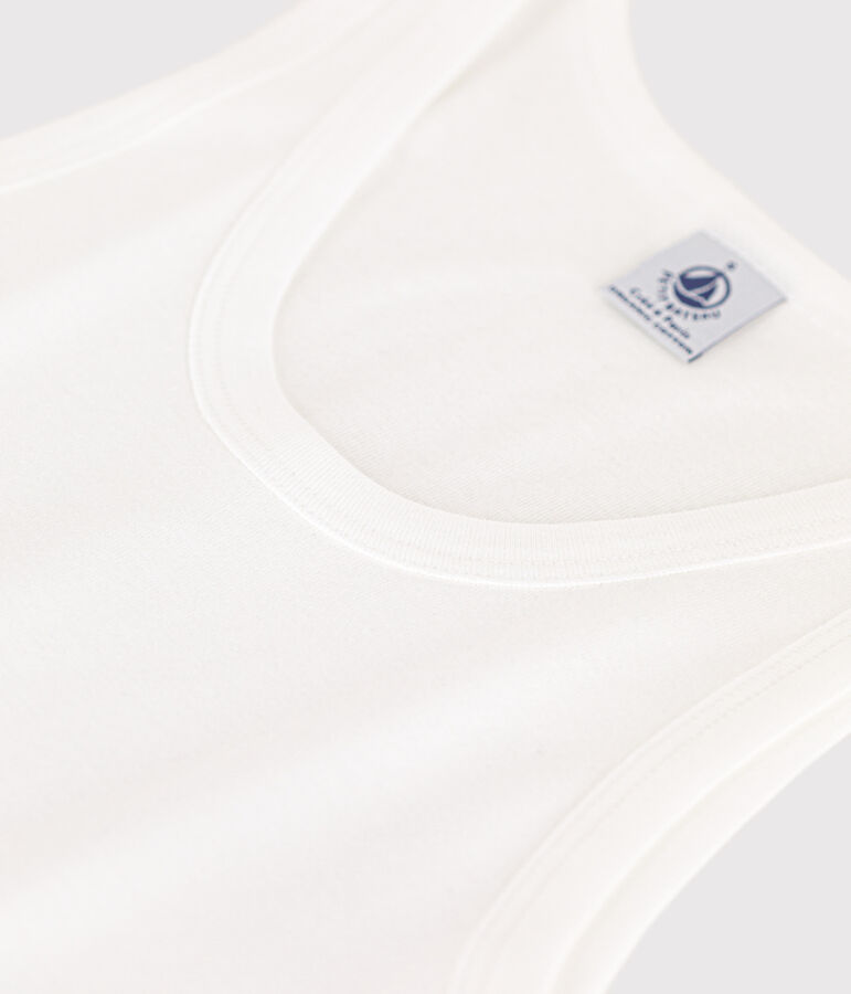 Camiseta de tirantes L'ICONIQUE de algod&oacute;n biol&oacute;gico de mujer blanco ECUME