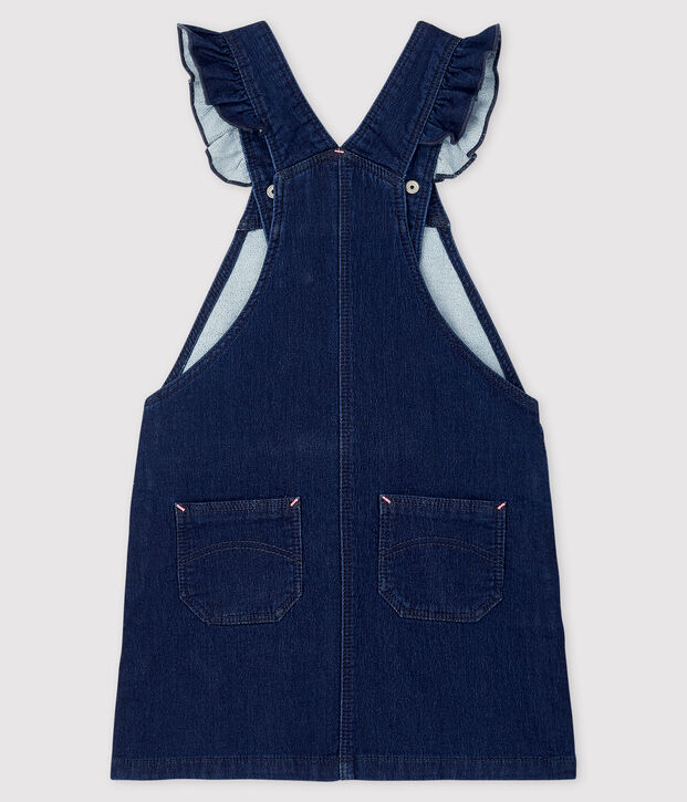 Vestido peto vaquero de ni&ntilde;a azul