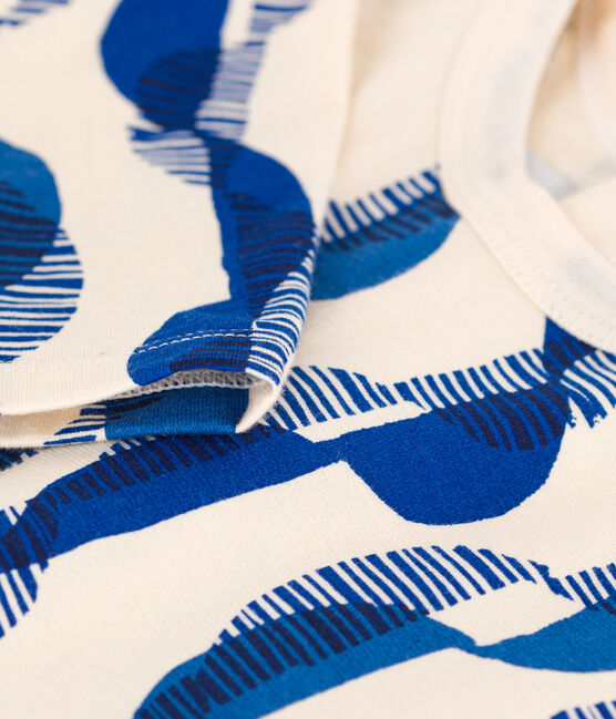 Camiseta de manga larga de jersey estampado para bebé blanco AVALANCHE/ MULTICO
