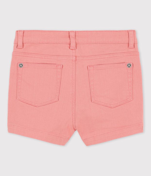 Shorts de tejido vaquero para ni&ntilde;a rosa