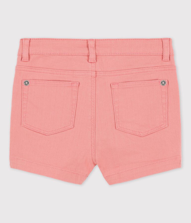 Shorts de tejido vaquero para ni&ntilde;a rosa