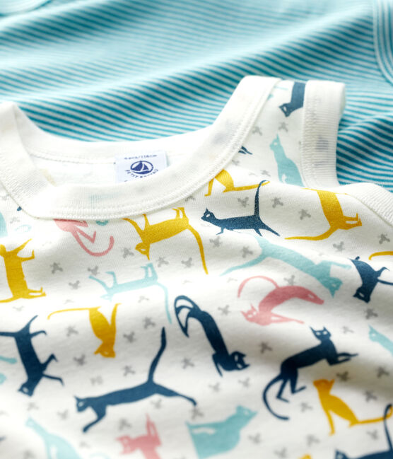Juego de 2 camisetas de tirantes de niño de algodón y lyocell variante 1