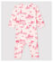 Pijama enterizo sin pies en tela de Jouy rosa de bebé niña de algodón rosa FLEUR/rosa GROSEILLER