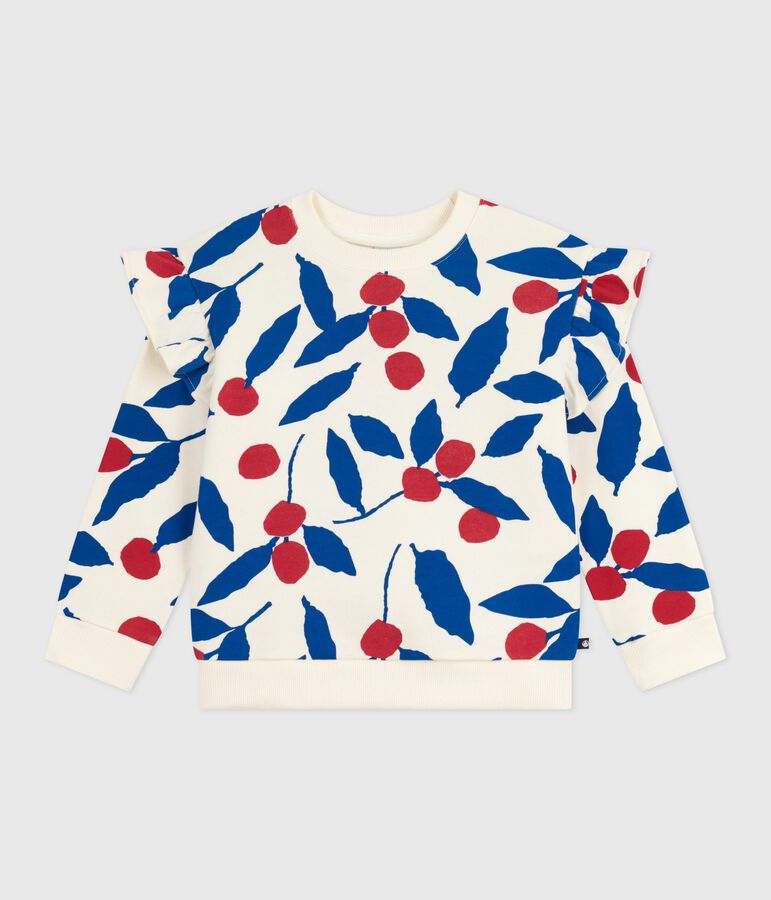 Sudadera infantil de algod&oacute;n con estampado crudo/multicolor