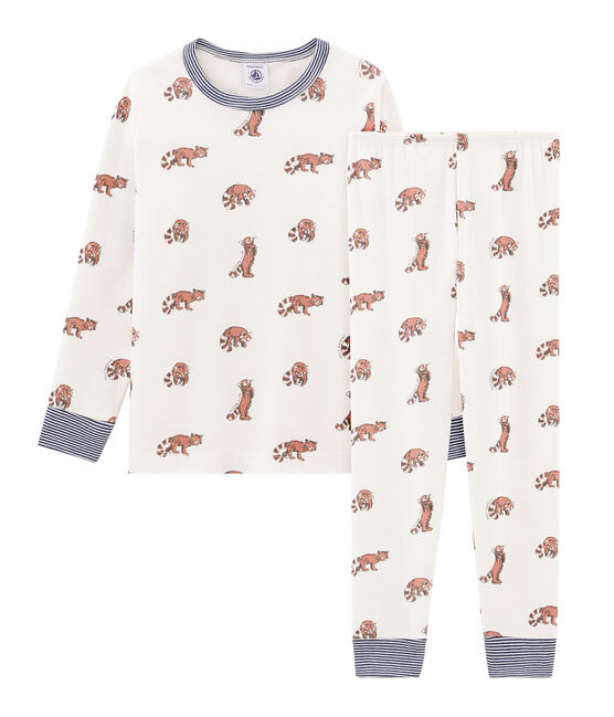 Pijama de punto para niño blanco MARSHMALLOW/blanco MULTICO