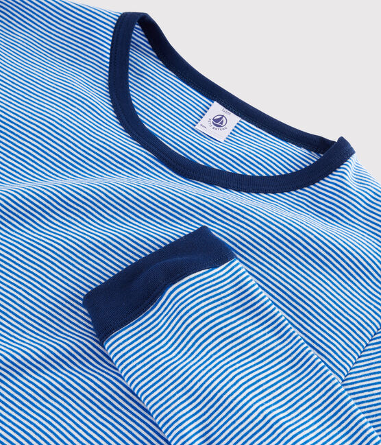 Pijama de mil rayas unisex con punto azul RUISSEAU/blanco MARSHMALLOW