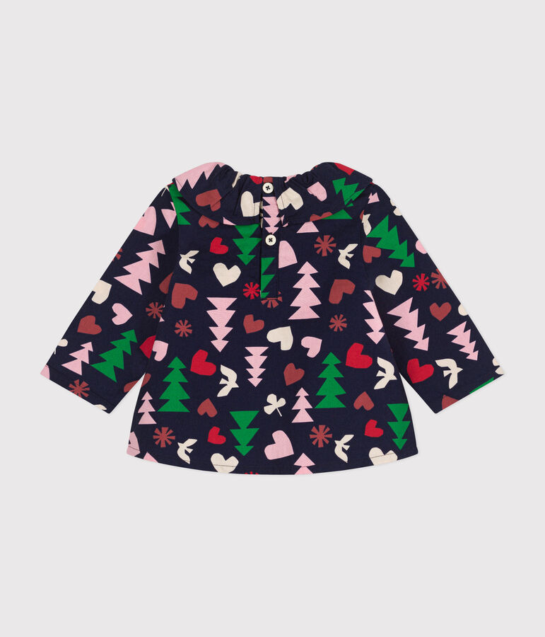 Blusa de franela para beb&eacute; azul SMOKING/blanco MULTICO