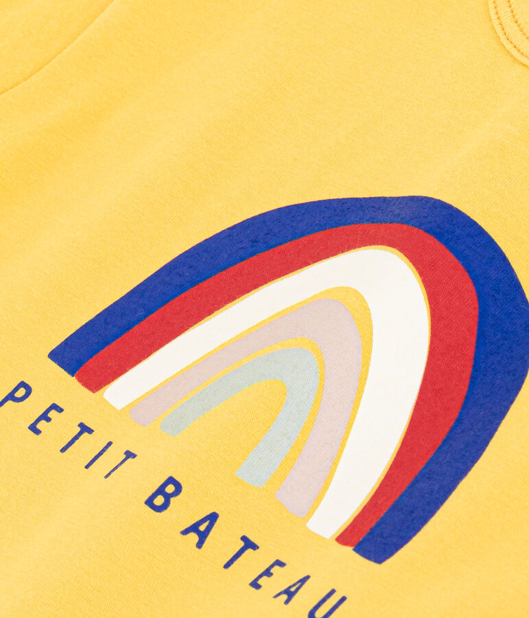 Camiseta de manga corta de jersey ligero para beb&eacute; amarillo