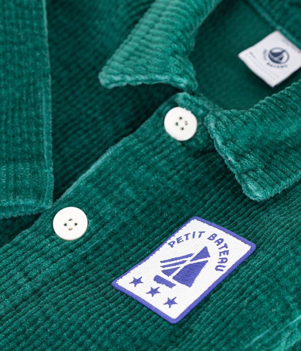 Mono largo de terciopelo liso para beb&eacute; verde