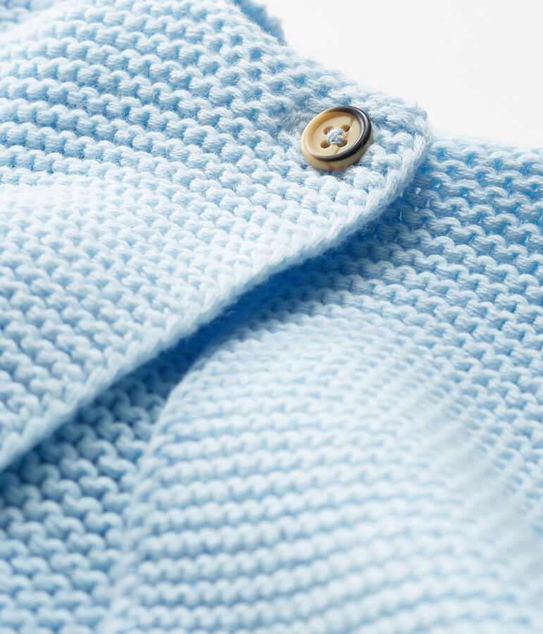 C&aacute;rdigan para beb&eacute; de punto 100 % algod&oacute;n azul TOUDOU