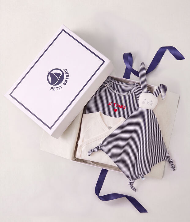 Conjunto de pijama, Body y Doudou para beb&eacute; (unisex) de algod&oacute;n a rayas multicolor