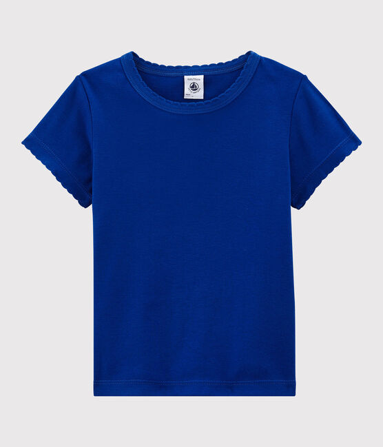 Camiseta icónica de algodón de niño/niña azul SURF